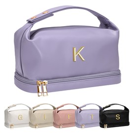 Vogewood Wedding Gifts - Makeup Bag for Women Bridesmaid Engagement Travel Toiletry Pouch for Purse Bridal Shower Gifts