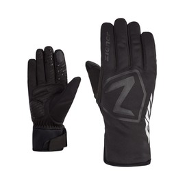 Ziener DAQUA Men's Cycling Gloves, Winter |Waterproof, Soft-Shell, Padded, Black, 7