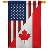 US Friendship Canada House Flag Regional USA American Alliance World
