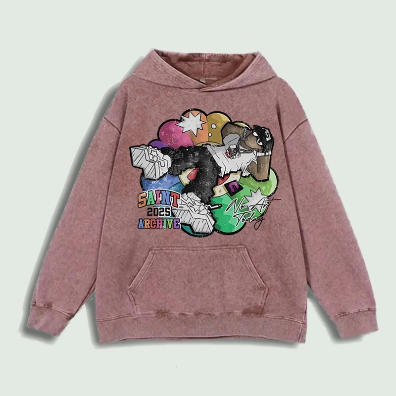 Saint 25 Archive Graphic Hoodie 100% Cotton US Warehouse 6