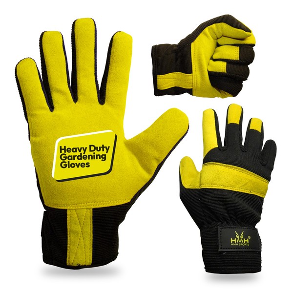 HMH Leather Gardening Gloves For Men And Women, Utility Work
