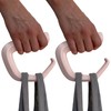 Arclyft Grocery Bag Carrier (2 Pack) - Invented by Board Certified Orthotist – Ergonomic Lightweight Design - Also a Rehab & Recovery Aid, Carpal Tunnel, Arthritis, Weak Hands – All Ages (Light Pink)