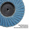 10Pcs 2-Inch Zirconia Roll Lock Die Grinder Drill Flap Disc