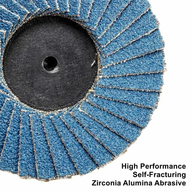 10Pcs 2-Inch Zirconia Roll Lock Die Grinder Drill Flap Disc