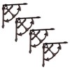 NACH Anchor Shelf Brackets 8 inch, Black Shelf Bracket (Pack