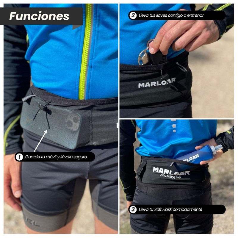 MARLOAR Running Belt + Soft Flask 250 ml Gift -