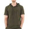 Dubinik®Short Sleeve Hoodie Lightweight Soft Cotton Moisture Wicking Kangaroo Pocket