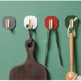 TIKA 4 Durable Self-Adhesive Wall Hooks Set -Multi-Use Hanging Organizer for Bathroom