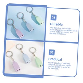 Baluue Nail Stuff Kit Pcs Folding Key Ring Nail Clippers Stainless Steel for Home Salon Travel Women Boys and Girls Professional Use