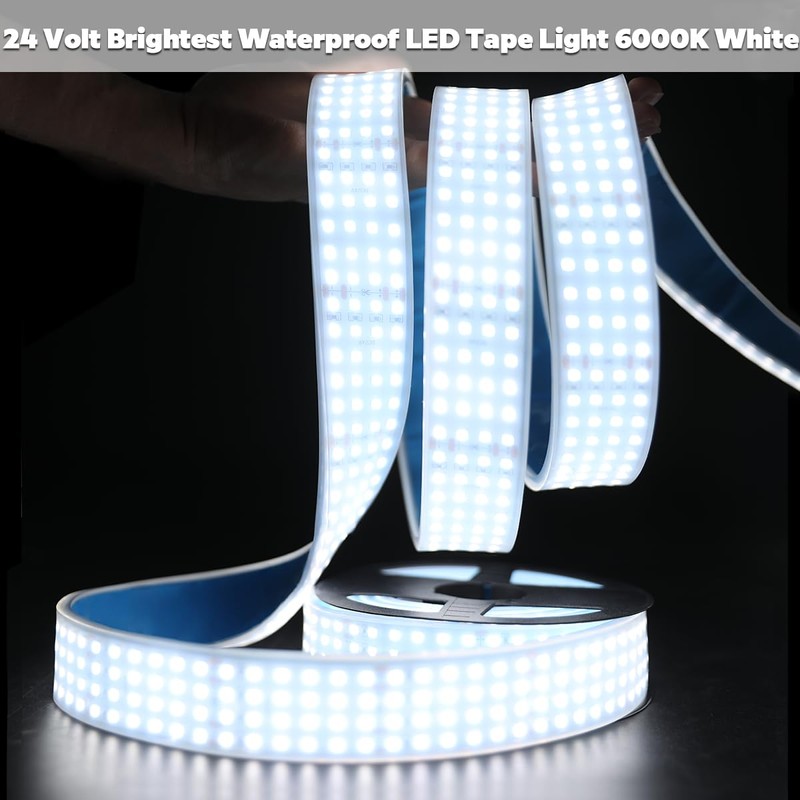 Quad Row Bright Outdoor IP67 Waterproof LED Light Strip 5M,
