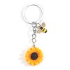 Sunflower and Bee Keychain, Creative Floral Design Gift for Women,