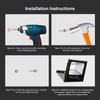 25W 44LEDs Solar Floodlight Remote Control Timing Outdoor Security Light