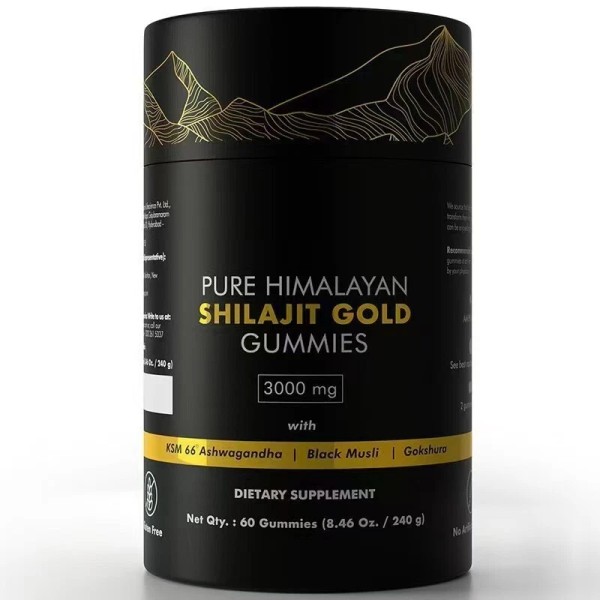 Maani Essence Pure Himalayan Shilajit Gummies Gold No Added Sugar