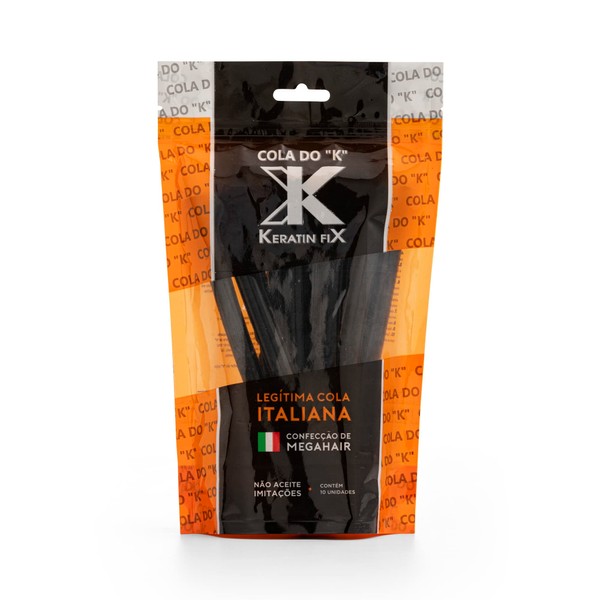 Cola do K Keratin Fix - Colle kératinique pour extensions et perruques, 10 bâtons de 22 g - Résistant à l'eau et aux hautes températures - Convient pour un usage professionnel et domestique (Noir)