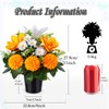 Artificial Cemetery Flowers in Pots, Artificial Chrysanthemums Lily Daisy with