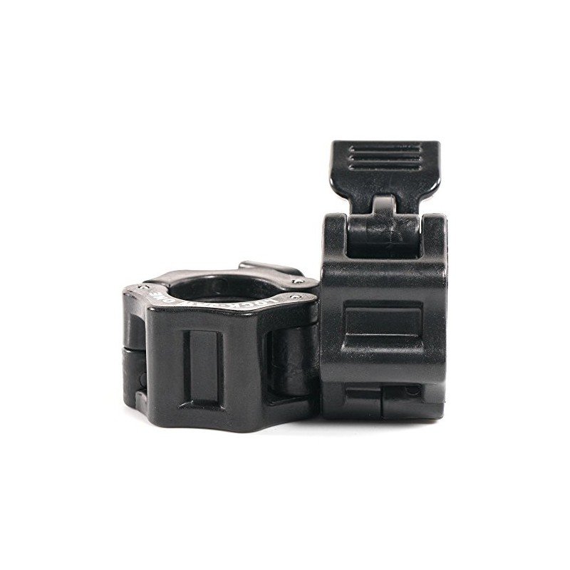 Lock-Jaw One-Inch Standard Barbell Collar (Pair-1-Inch/25mm), Black