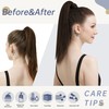 LaaVoo Real Hair Braid Extensions Brown Real Hair Ponytail Extensions