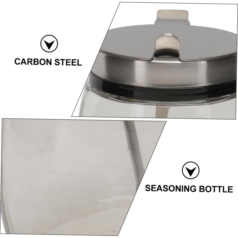 2Pcs Glass Jars with Airtight Lids for Kitchen Storage Clear