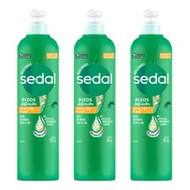 Pack 3 Crema Para Peinar Sedal Rizos Definidos 380ml Cu