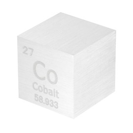 uxcell Cobalt Cube, 1 Inch High Density Metal Element Cube Metal Density Cube for Chemical Elements Collection Science Education Experiment Application, Silver