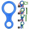 35KN Figure 8 Word Rope Descender Rappel Ring Rock Climbing