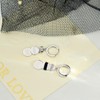 Ball Disc Dangle Hoop Earrings for Women Girls 925 Sterling
