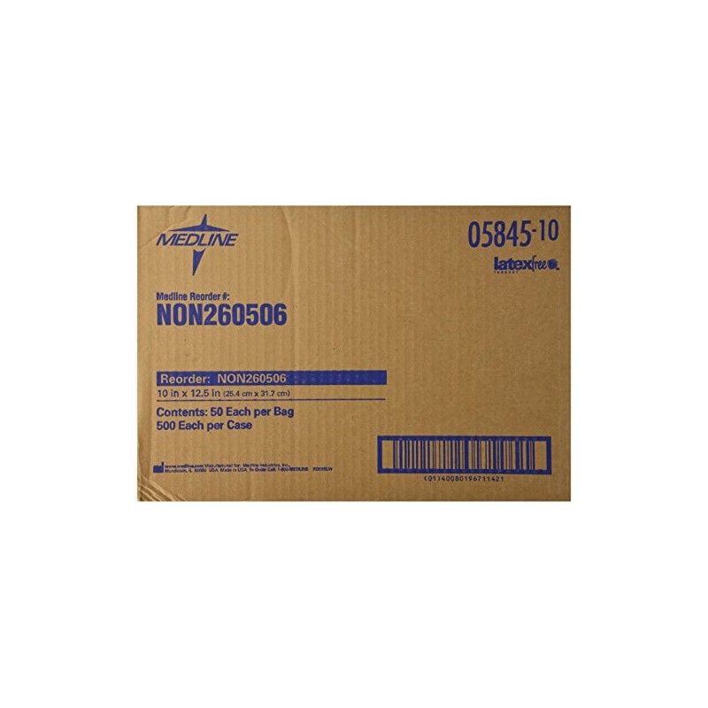 Medline Deluxe Dry Disposable Washcloths, 10 x 13 Inch, 50