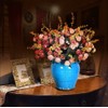 Doolitt Artificial Roses Flowers, 7 Branches, 21 Roses Artificial Flowers