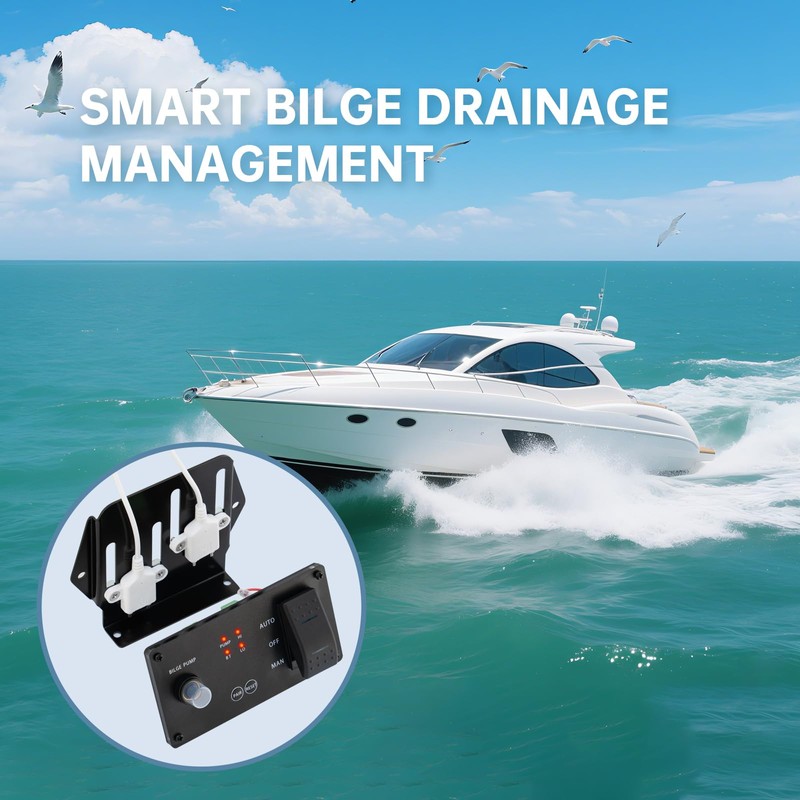 Bilge Pump Switch with Intelligent Water Level Sensor, Zuomeng Bluetooth