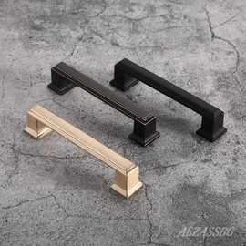 Alzassbg 10 Pack Oil Rubbed Bronze Cabinet Pulls, 3 Inch(76mm) Hole Centers Cabinet Handles Kitchen Hardware for Cabinets and Drawer AL3071ORB