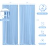 Party Talk 10 x 10ft Baby Blue Polyester Backdrop Curtains