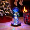 Valentines Day Romantic Gift Galaxy Rose LED Glass Dome Butterfly