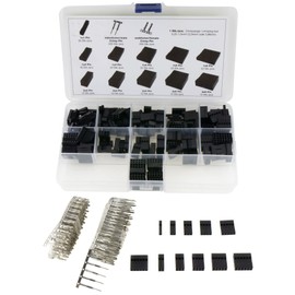 SeKi 620 Pieces Including Crimping Pliers 0.25-1.0 mm Sockets Crimp Contacts 1-6 Pin Dupont Connector 2.54 mm Assortment + Pliers 620 Pieces without