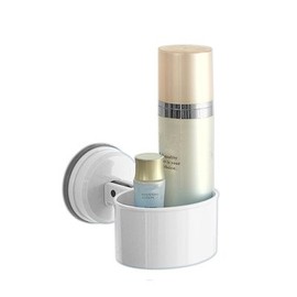 Wallmates Push 'N Stay Oval Suction Shampoo Holder