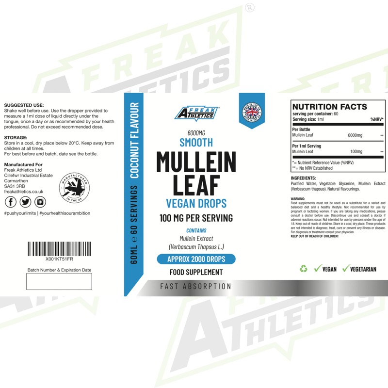 Mullein Leaf Extract for Lungs - Mullein Leaf Liquid Drops