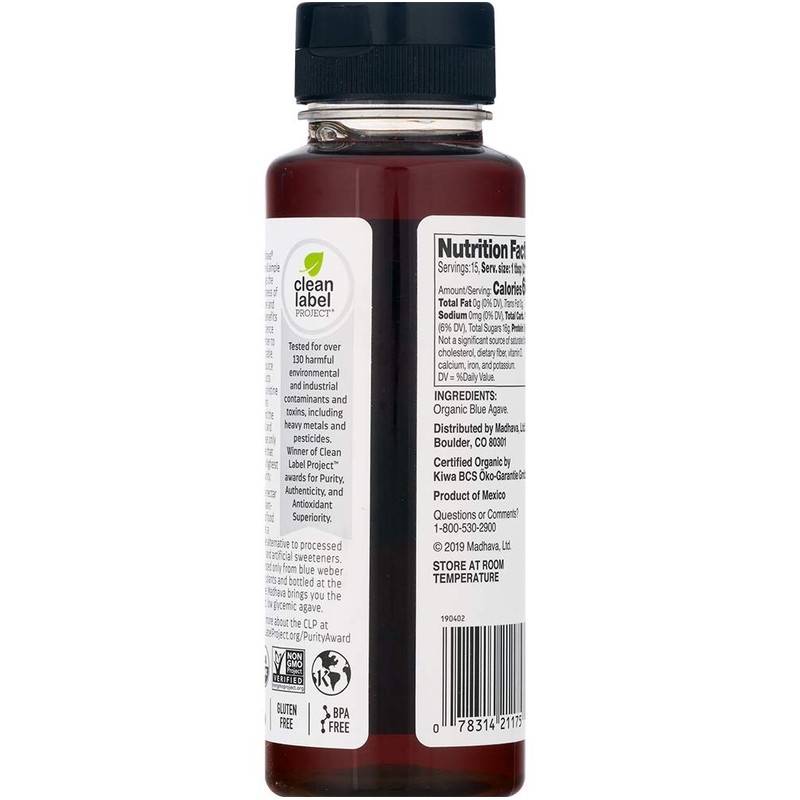 Madhava Organic Amber Raw Blue Agave - 11.75 oz