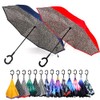 Parquet 2-Pack Double Layer Inverted Umbrellas - Leopard Navy and
