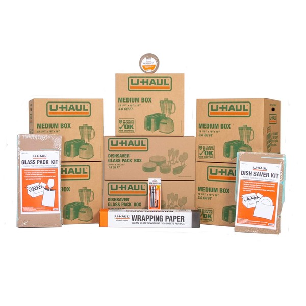 U-Haul Kitchen Moving Kit – Includes 1 Dish Packing Kit,