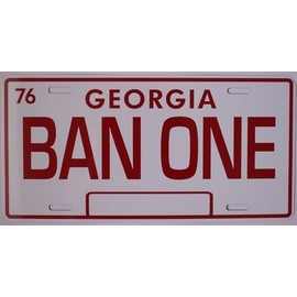 BAN ONE BAN-ONE SMOKEY & THE BANDIT TRANS-AM TRANS AM METAL LICENSE PLATE 6 X 12 TAG HOT ROD MUSCLE CAR MAN CAVE CLASSIC MUSEUM COLLECTION GARAGE BAR MAN CAVE NOVELTY WALL ART SIGN GIFT