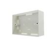 Surface Mounted Electrical Pattress Box, 2 Gang, White, (1 Pack)