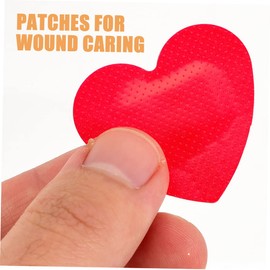 FOMIYES 24pcs Heart Shaped Bandage Stickers Home Patches Breathable Adorable Heart Patches Breathable Patches Heart Shaped Waterproof Red