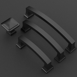 9BUILD 3 Inch 10 Pack Matte Black Cabinet Pulls Kitchen Cabinet Handles Kitchen Cabinet Hardware Kitchen Handles for Cabinets Cupboard Handles