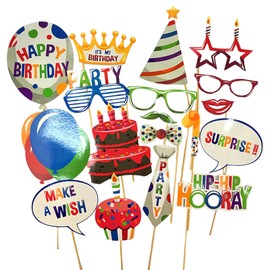 FALOFALO Photo Props 18 Piece Set Party Supplies Birthday Wedding After-Party Funny Props