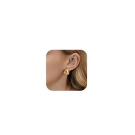 LILIE&WHITE Gold Women's Clip On Earrings - Hypoallergenic, Durable, Sweat and Water Resistant - Earrings for Women, Gift Idea for Special Occasions, Copper