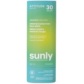 ATTITUDE Protector Solar Facial Mineral En Barra Con Óxido De Zinc, Spf 30, Verificado Por Ewg, Sin Plástico, Protección UvaUvb De Amplio Espectro,