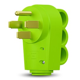 Leisure Cords 50 AMP Male RV Receptacle Plug Electrical Plug Adapter with Handle (50-Amp Male)