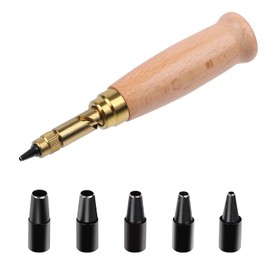 Hole Punch for Sewing Leather Paper Craft Leather for Crafts with 6 Hole Punches 1.5 mm, 2 mm, 2.5 mm, 3 mm, 3.5 mm, 4 mm Hole Diameter