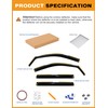 Deejecsun in-Channel Window Rain Guards Fit for Chevy Silverado 1500/GMC