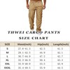 THWEI Mens Cargo Pants Casual Cotton Jogger Multi Pockets Outdoor