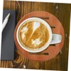 Ciieeo 1Pc Wooden Cup Mat Heat Insulation Pot Pad Nonslip